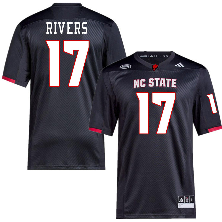 NC State Wolfpack #17 Philip Rivers College Football Jerseys,Uniforms-Black